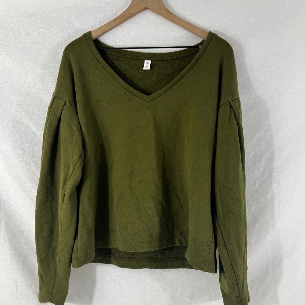 Gently-worn v-neck sweater